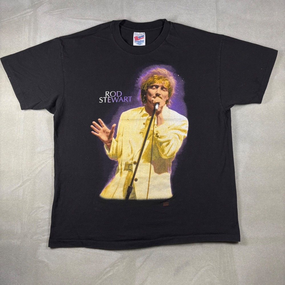 Vintage 1993 Rod Stewart A Night To Remember‎ Tour Shirt Hanes Single Stitch XL